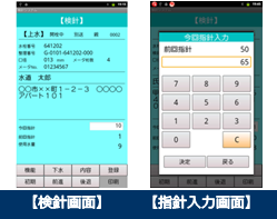 検針画面・指針入力画面